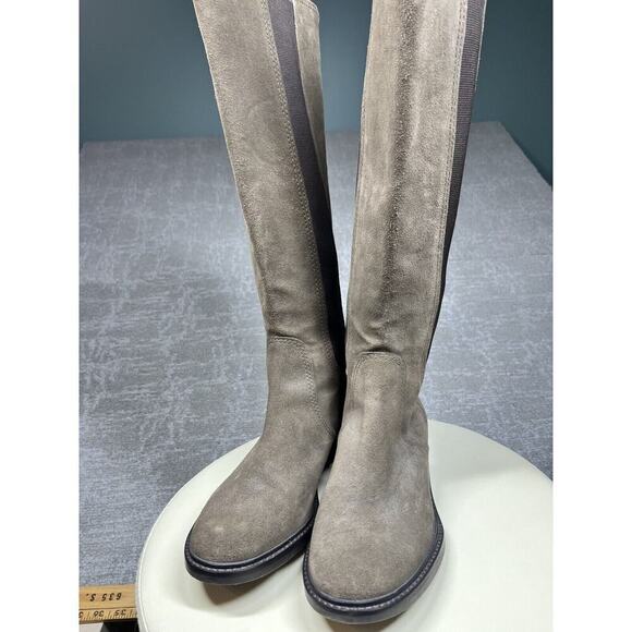 Tory Burch Christy Tall Green Suede Riding Boots Womens 6.5 - Picture 2 of 10